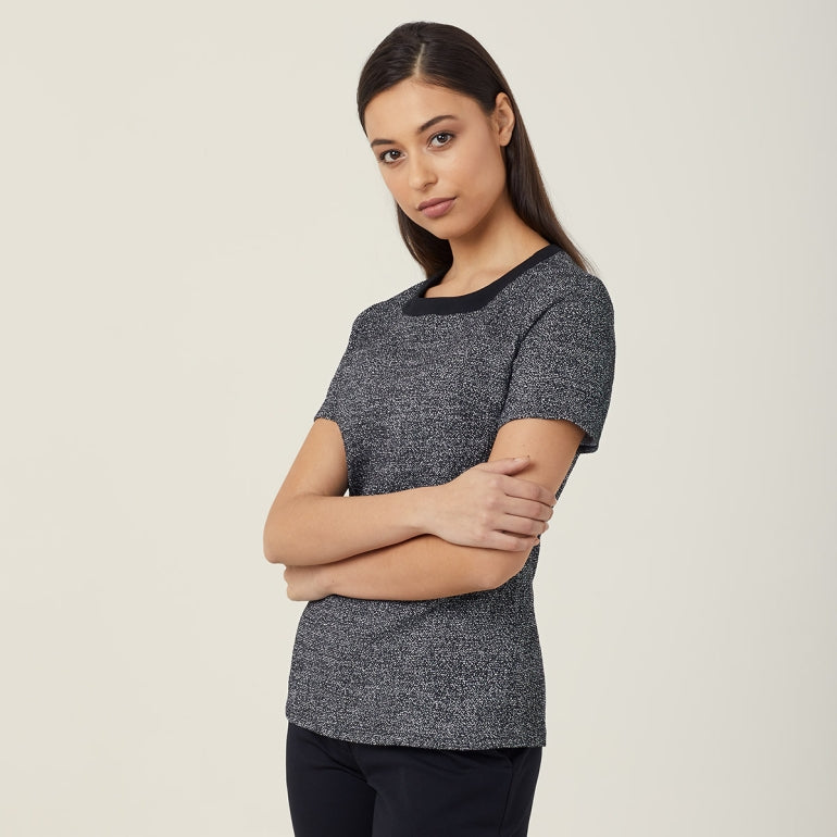 NNT CATUDG Textured Tweed Shell Top