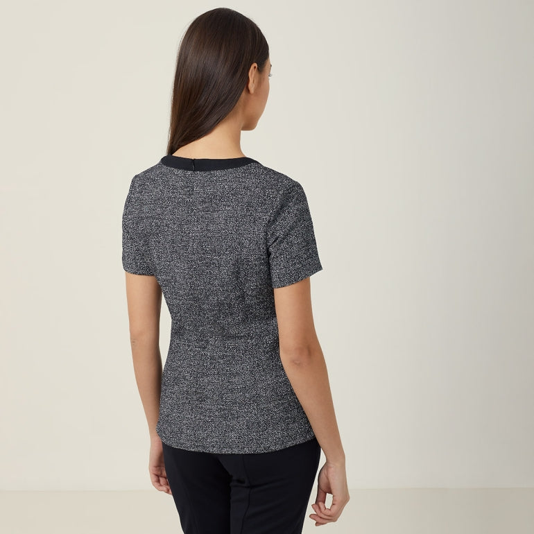 NNT CATUDG Textured Tweed Shell Top