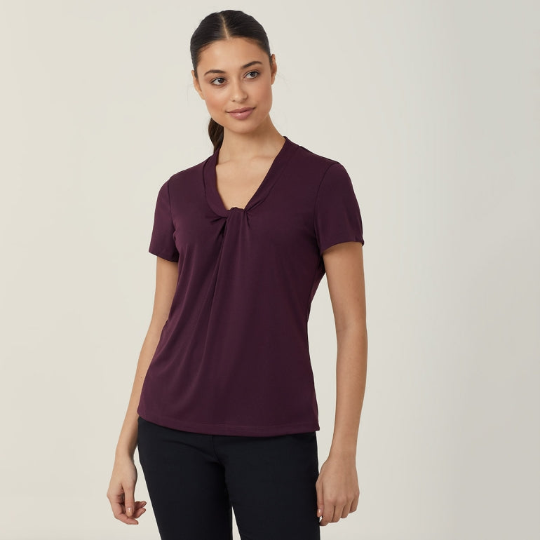 NNT CATUFS Matt Jersey Twist Neck S/S Top