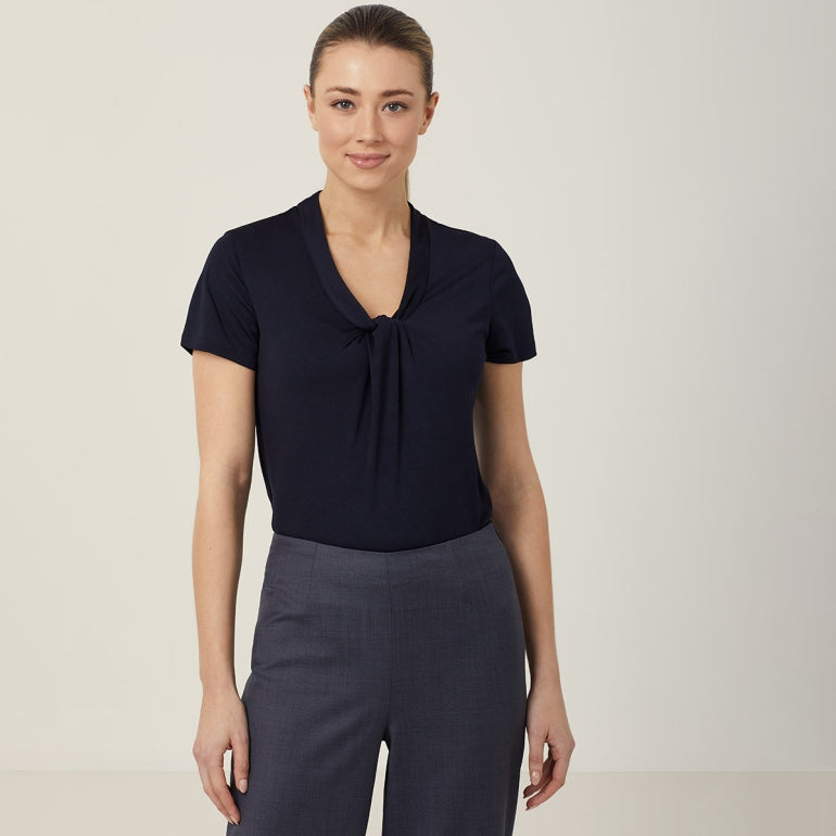 NNT CATUFS Matt Jersey Twist Neck S/S Top