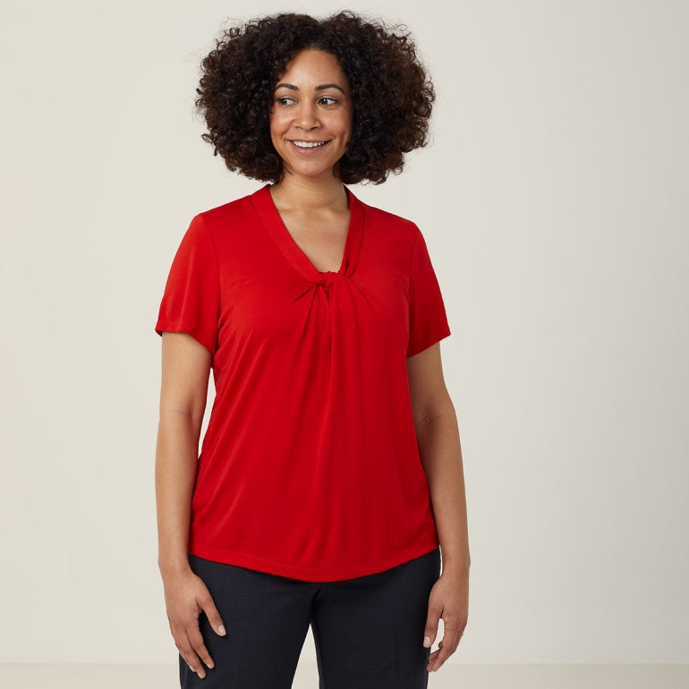 NNT CATUFS Matt Jersey Twist Neck S/S Top