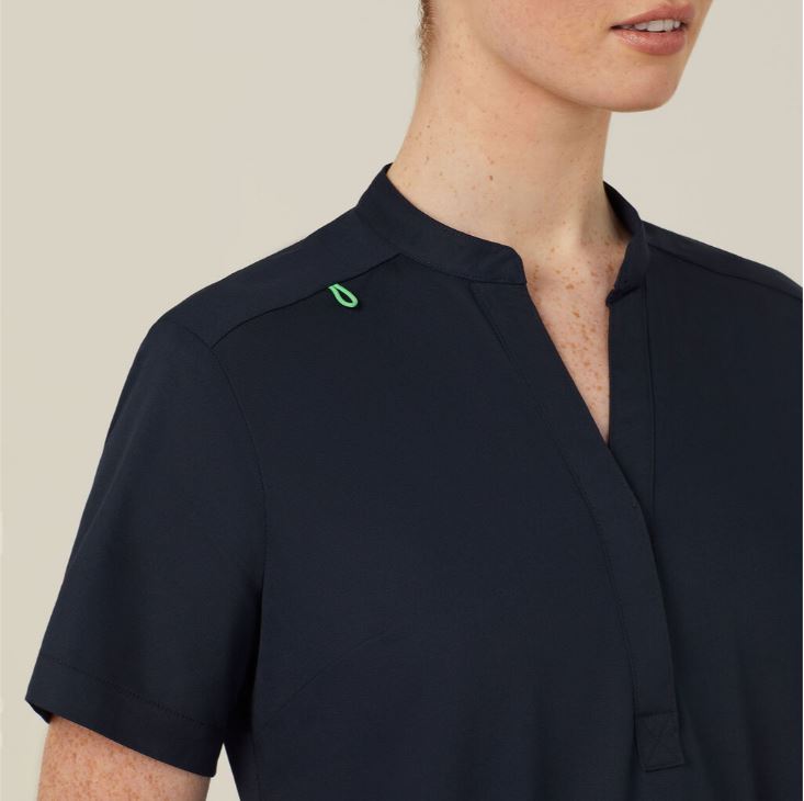 NNT CATUMM Next-Gen Antibacterial Active Blackburn Mandarin Collar Scrub Top