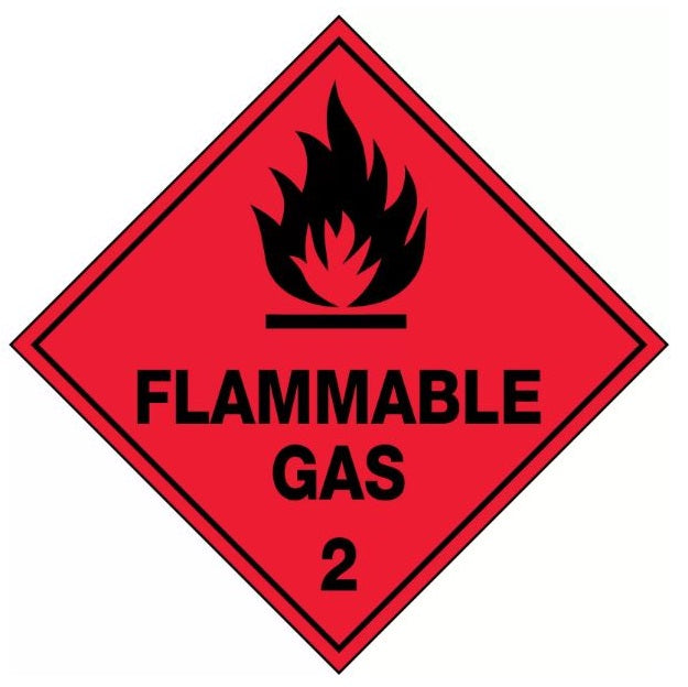 U. Safety Signs HLTM102.1P 270x270mm Flammable Gas 2