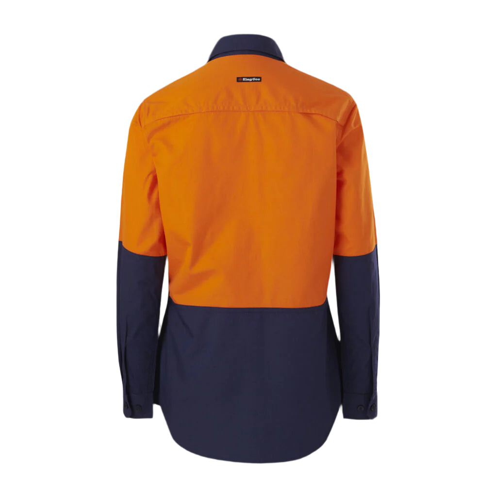 KingGee K44226 Womens Workcool Vented Spliced Shirt Long Sleeve
