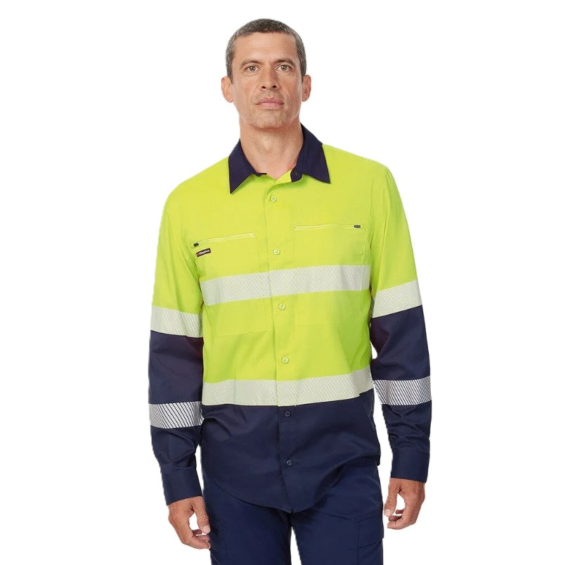 KingGee K54037 Drycool Hi-Vis Taped Shirt Long Sleeve