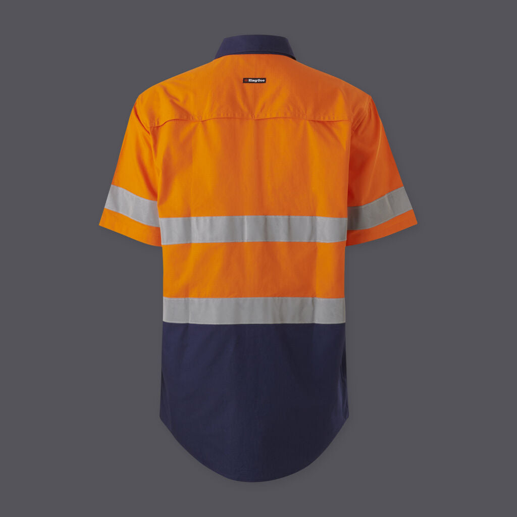 KingGee K54911 Workcool Vented Spliced Shirt Taped Short Sleeve