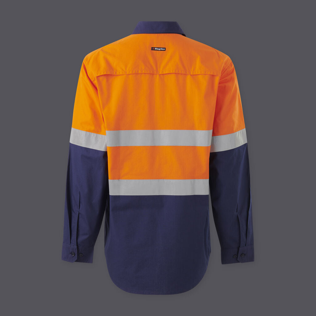 KingGee K54914 Workcool Vented Closed Front Spliced Shirt Tape Long Sleeve