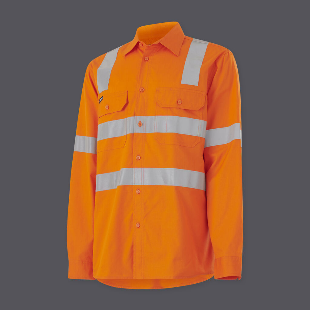 KingGee K54917 Workcool Vented X Back Shirt Long Sleeve