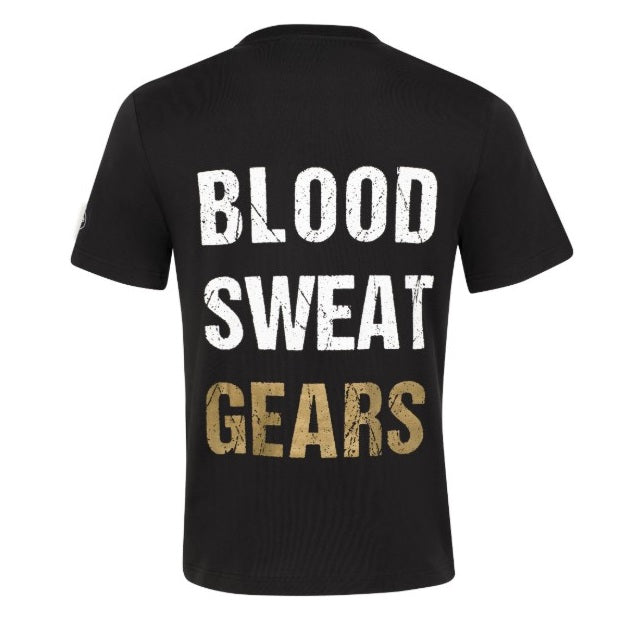 Mack MKSSGT002 Cotton Crew Neck SS Blood Sweat Gears- Stack Print
