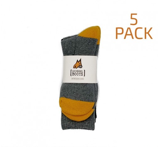 Mongrel 5PK Cotton Socks