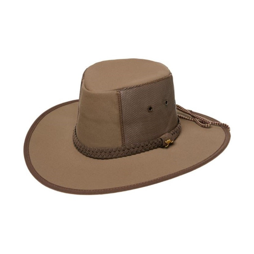 Statesman S6626520 Seabreeze 4 Part Solid Canvas Hat Brown