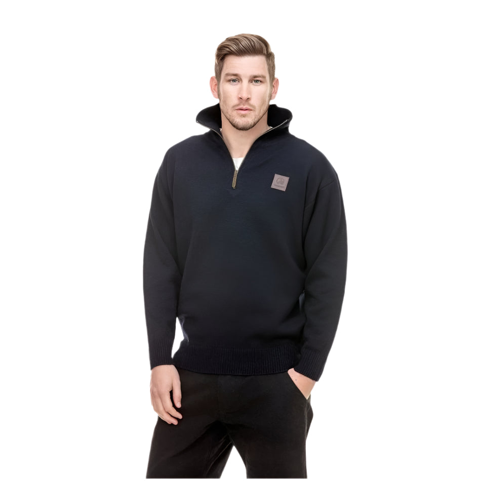 Swanndri SSD2446D Men's Mariner Wool Zip Neck Sweater