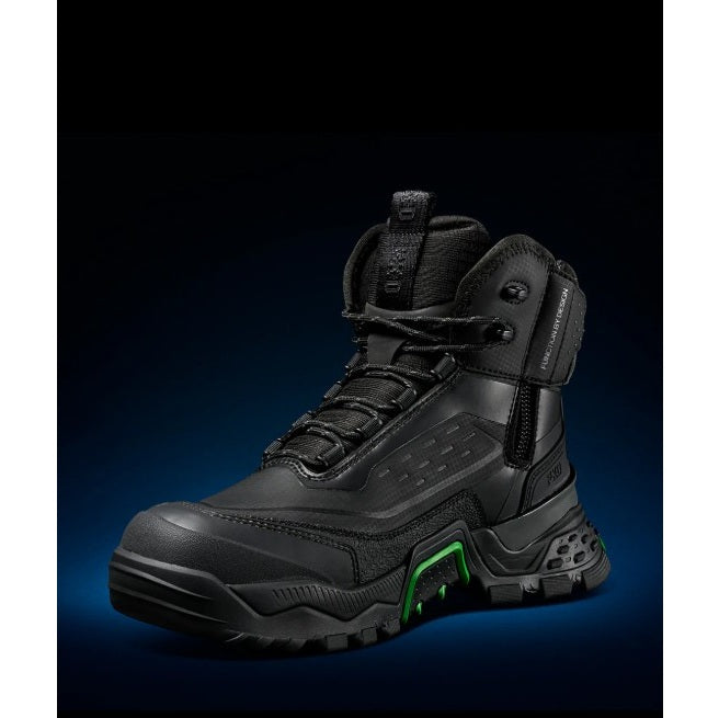 FXD EVO-1 Nitrolite Workboots (Wide Fit EEE) - Black - Alternative Studio Angled Front View