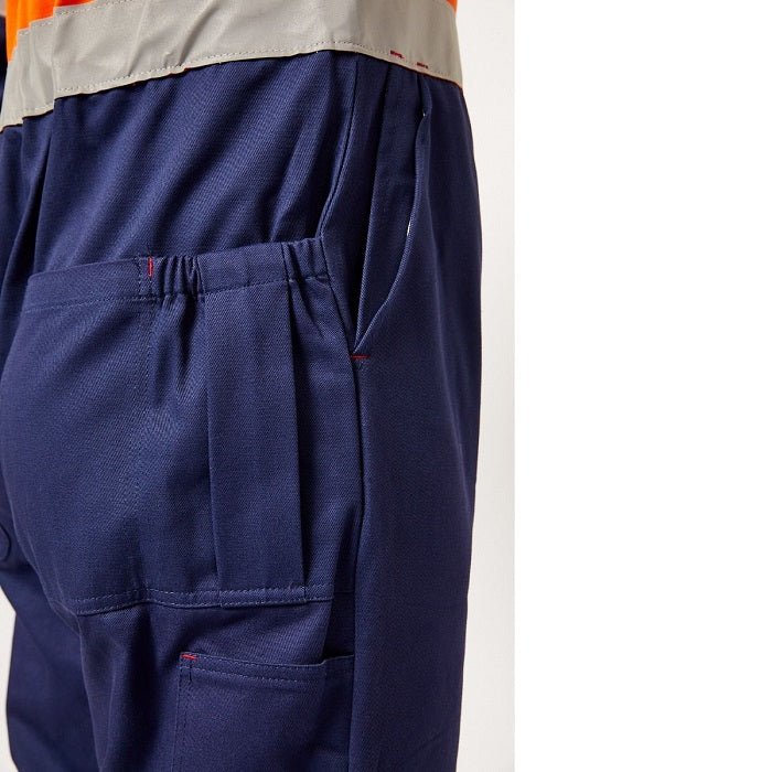 Workcraft WC3063 HiVis 2-Tone Cotton Drill Coverall with Industrial Laundry Reflective Tape