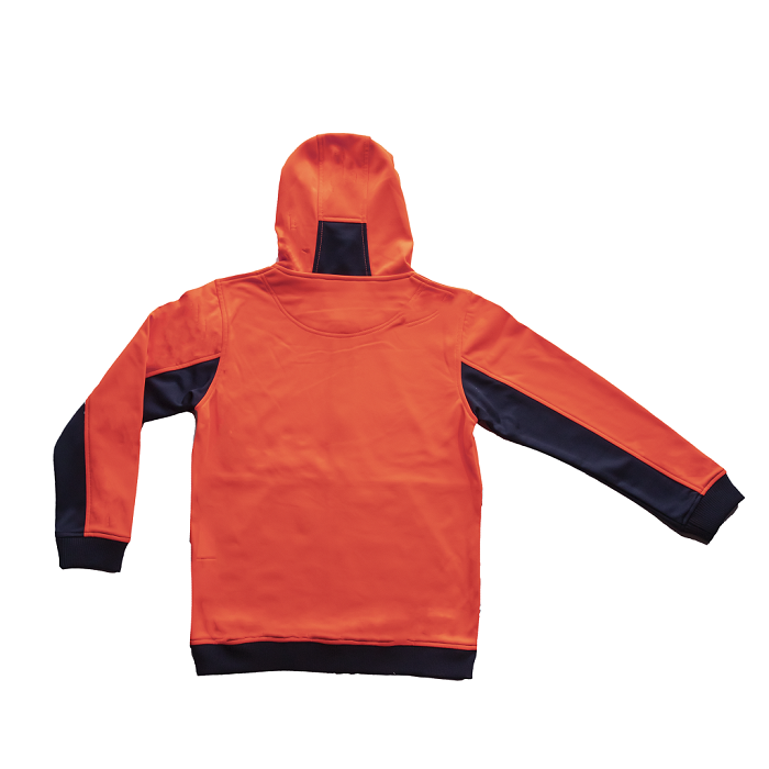 Workcraft WK8015 Ascent Kids HiVis Hoodie - Back view