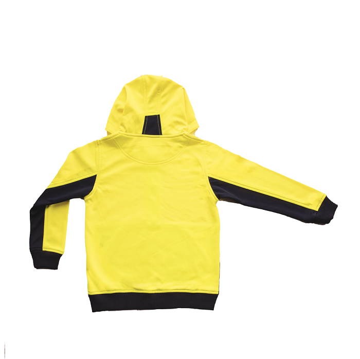 Workcraft WK8015 Ascent Kids HiiVis Hoodie Yellow colour - back view