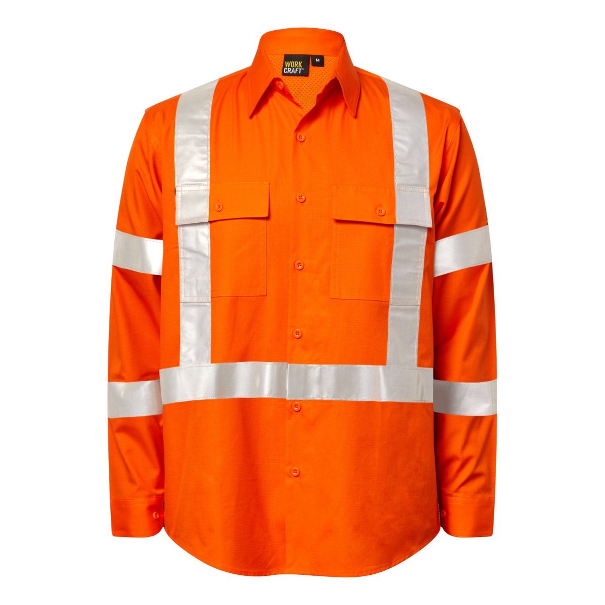 Workcraft WS6035 Ripstop NSW Rail X Back HiVis Shirt