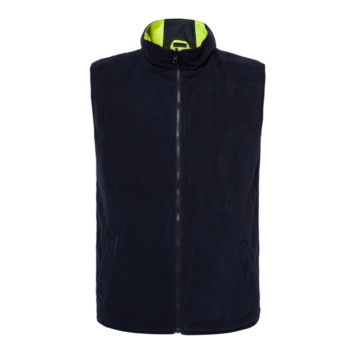 Workcraft WW9014 DISCONTINUED Frost HiVis Reversible Fleece Vest With Tape