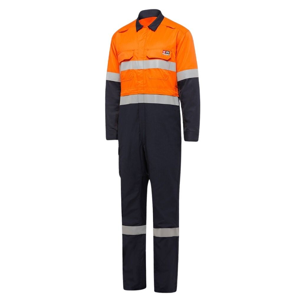 KingGee Y00055 Sheildtec FR HiVis 2-Tone Coverall With FR Tape