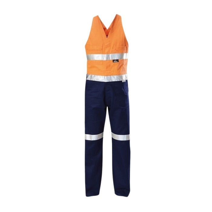 Hard Yakka Y01055 HiVis 2tone Action Back Cotton Taped Overall