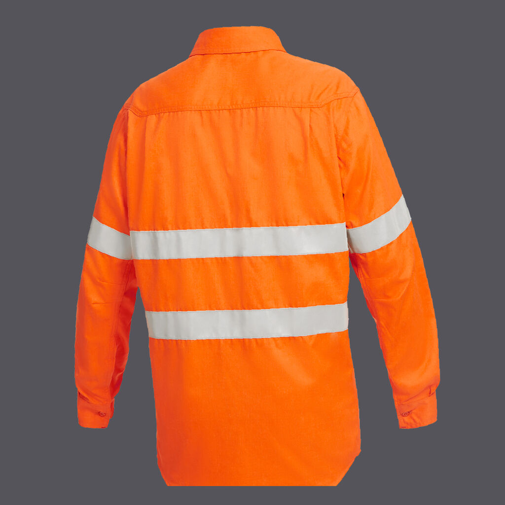 KingGee Y04150 Sheildtec FR HiVis Closed Front Taped Shirt