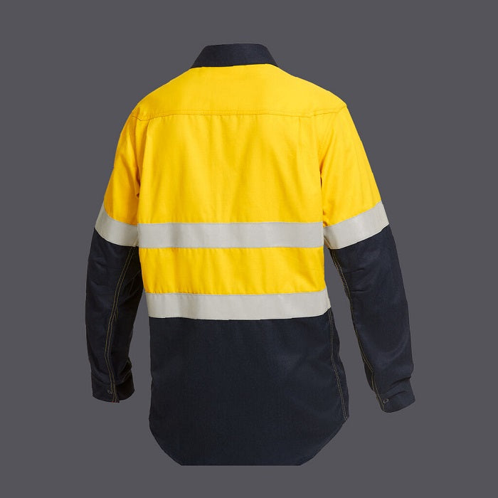 KingGee Y04550 Shieldtec FR Hivis 2tone Closed Front Taped Shirt