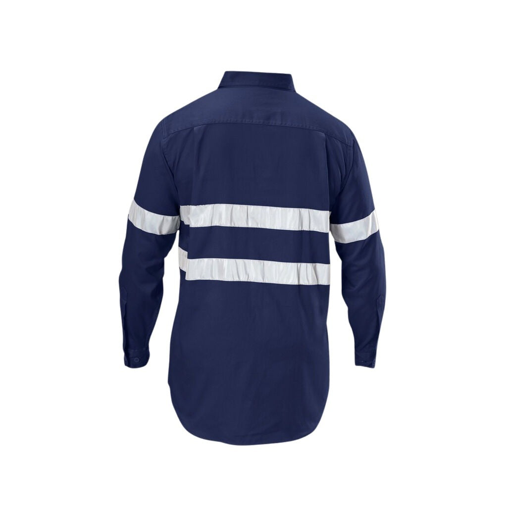 Hard Yakka Y07227 HiVis Cotton Drill Long Sleeve Taped Shirt