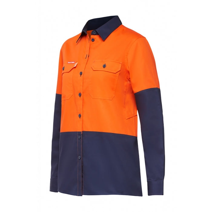 Hard Yakka Y08225 Womens Koolgear HiVis Ventilated L/S Shirt