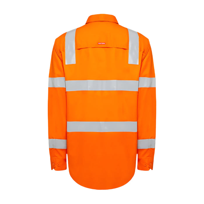 Hard Yakka Y08421 Womens Foundations Biomotion Hivis Taped Long Sleeve Shirt