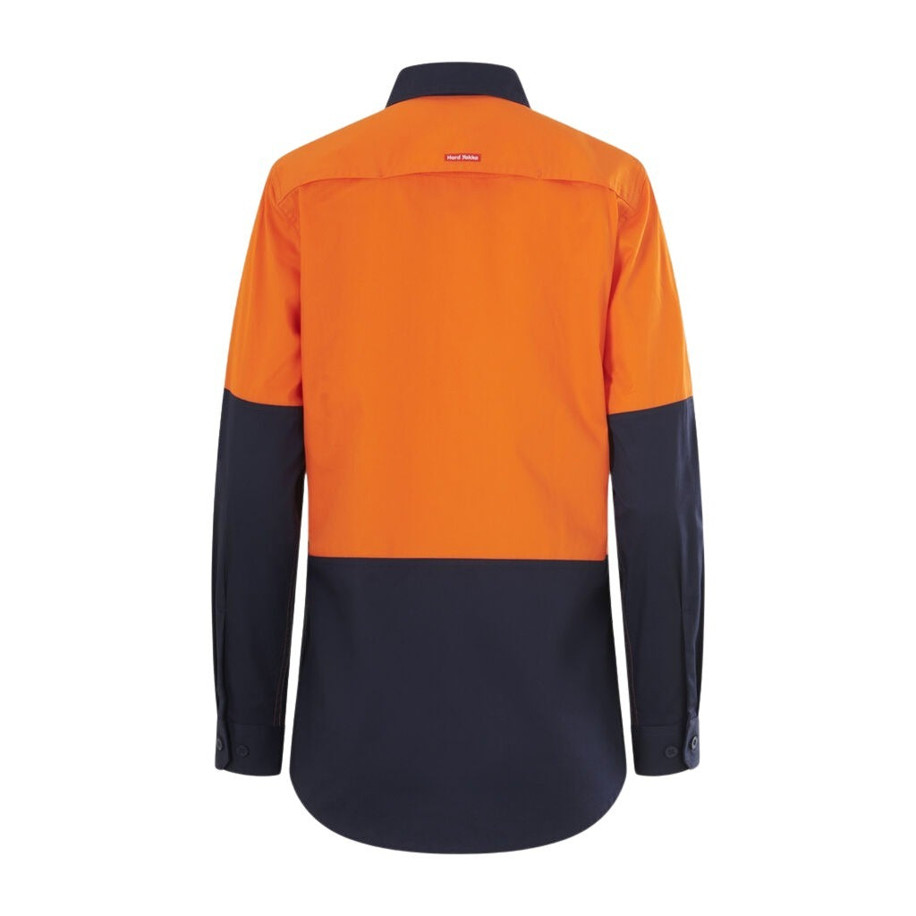 Hard Yakka Y08423 Womens Long Sleeve Hi Vis 2 Tone Vented Shirt