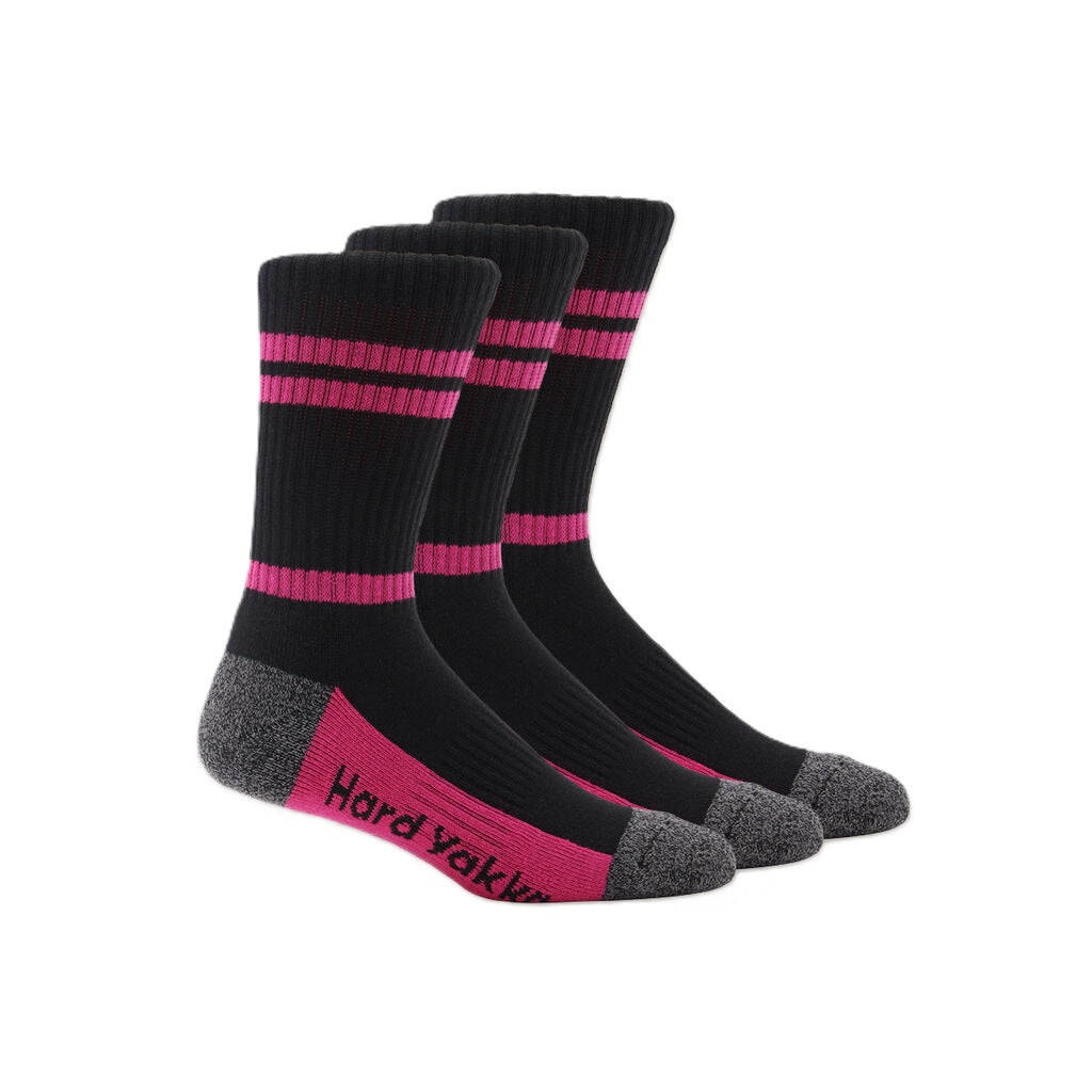 Hard Yakka Y08606 Womens 3PK Crew Socks