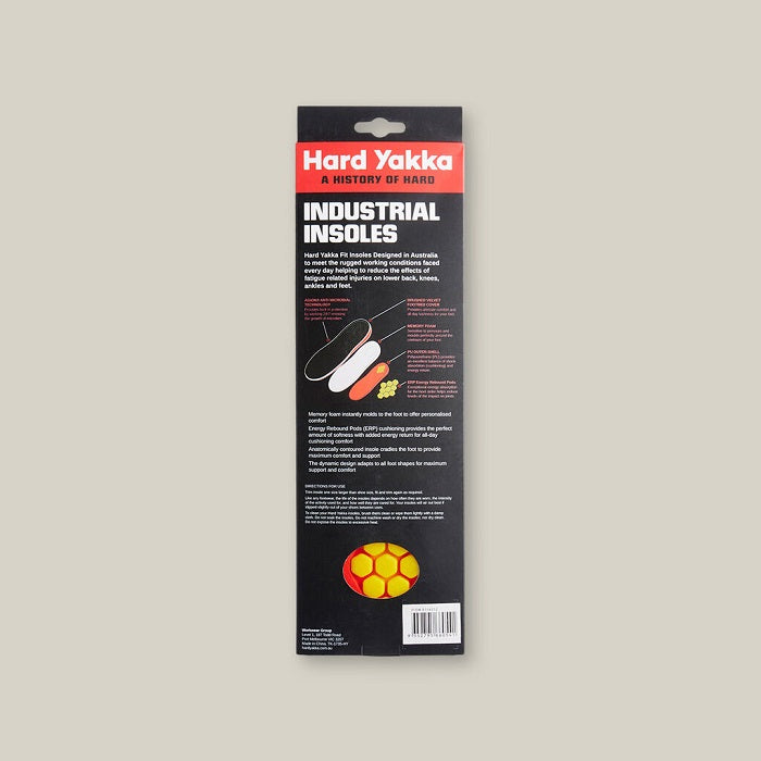 Hard Yakka Y60178 ERP Footbed Memory Foam Insoles