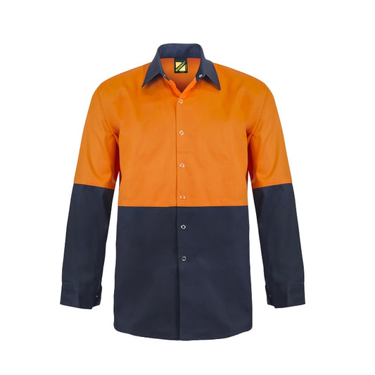 Workcraft WS3035 HiVis Two Tone L/S Cotton Drill Food Industry Shirt