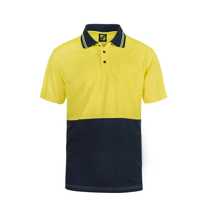 Workcraft WSP201 HiVis 2 Tone S/Sleeve Polo With Pocket