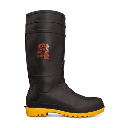 PVC chemical resistant Kings 10-100 Safety Gumboot Black