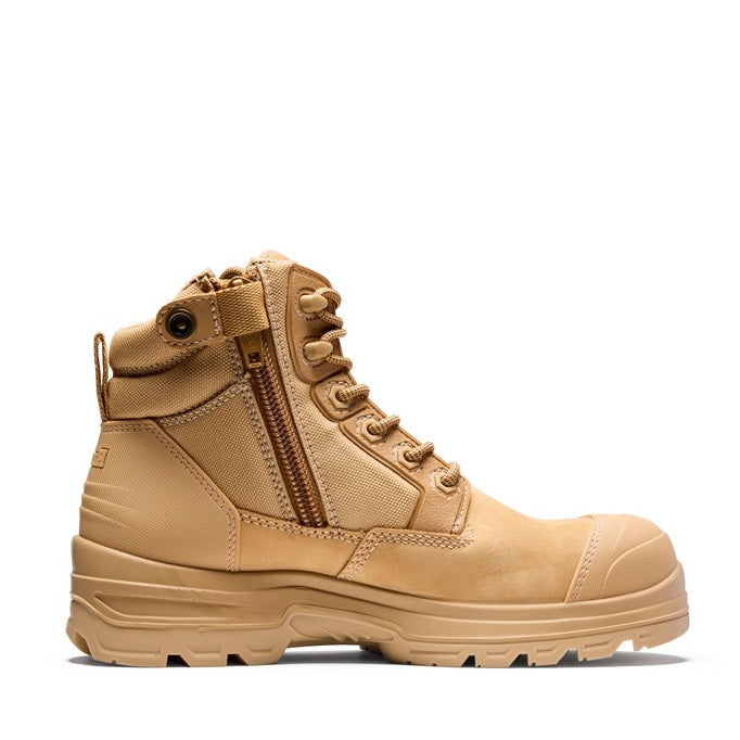 Wheat coloured zip sided Redback CLZWT Lynx Zip/Lace Composite Safety Boots