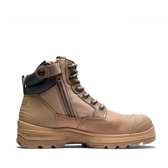 Stone Beige Scuff cap Redback CLZST Lynx Zip/Lace Composite Safety Boots