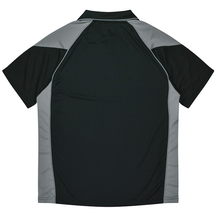 Aussie Pacific N1301 Premier Mens Polo Black/Ashe