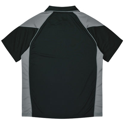 Aussie Pacific N1301 Premier Mens Polo Black/Ashe