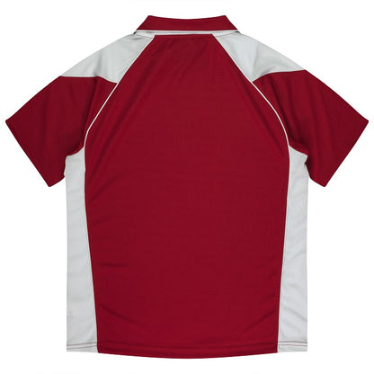Aussie Pacific N1301 Premier Mens Polo Red/White