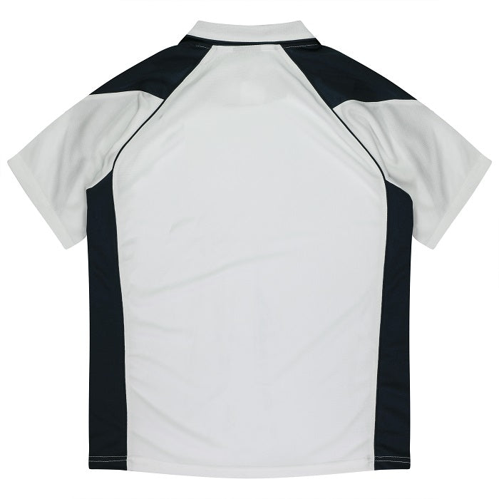 Aussie Pacific N1301 Premier Mens Polo White/Navy