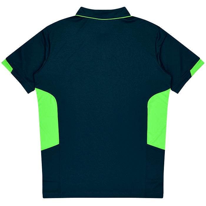 Aussie Pacific N1311 Tasman Mens Polo Navy/Neon Green