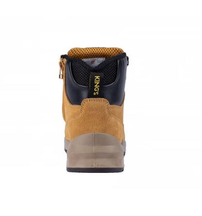 Kings 15-532Z Wheat Lace-Up Zip Sided Ankle Safety Boot