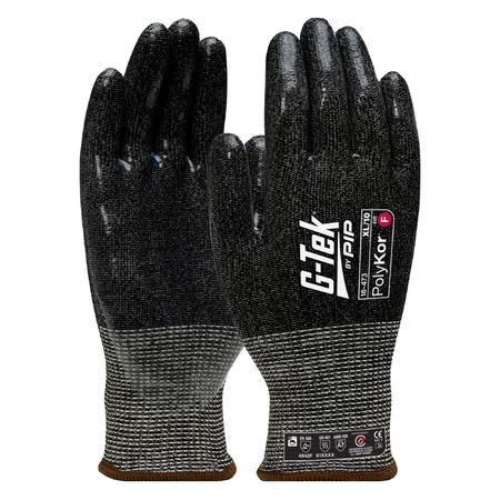 PIP 16-473 G-Tek PolyKor 13G Cut F Silicone Dip Glove