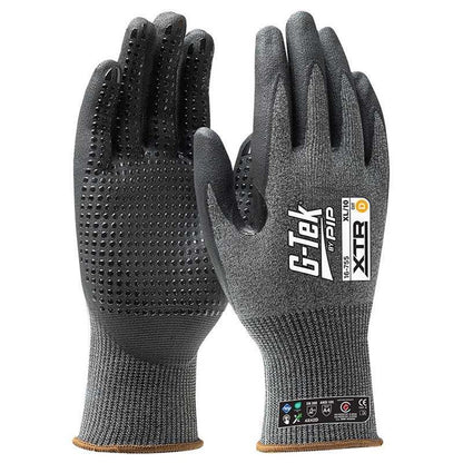 PIP 16-755 G-Tek Xtr 15G Cut D Palm Dip Dotted Glove
