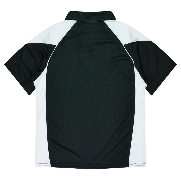 Aussie Pacific N1301 Premier Mens Polo Black/White