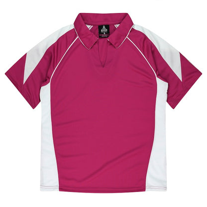 Aussie Pacific N2301 Premier Ladies Polo Pink/White