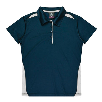 Aussie Pacific N2305 Paterson Ladies Polo Pacific White/Navy