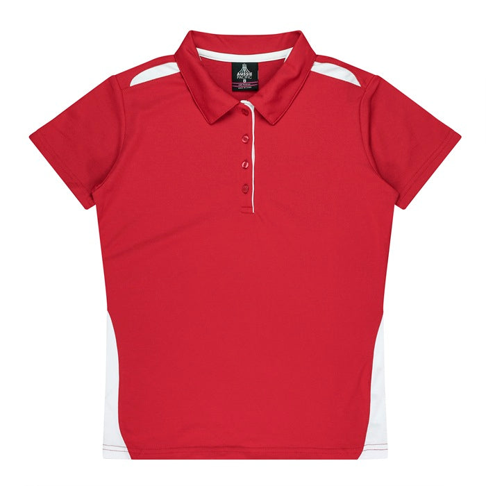 Aussie Pacific N2305 Paterson Ladies Polo Pacific Red/White