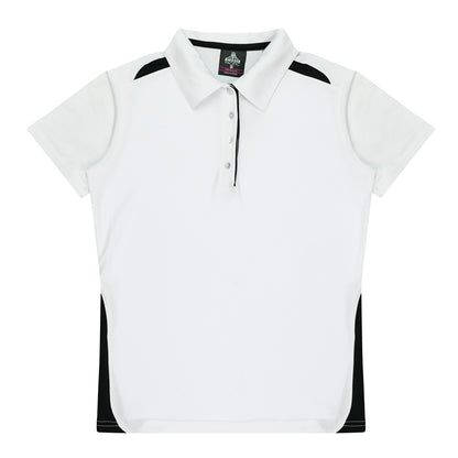 Aussie Pacific N2305 Paterson Ladies Polo Pacific White/Black